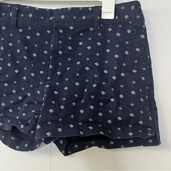 Women’s GAP City Short Navy Blue White Print Shorts. Size 10 - Picture 4 of 13